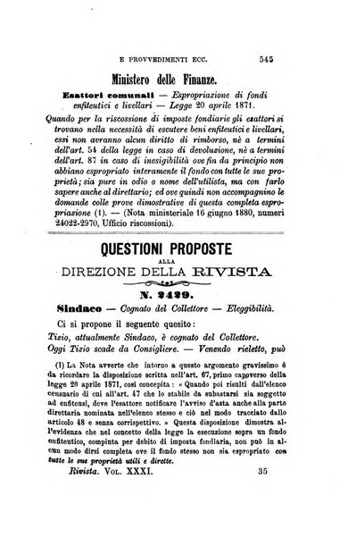 Rivista amministrativa del Regno giornale ufficiale delle amministrazioni centrali, e provinciali, dei comuni e degli istituti di beneficenza