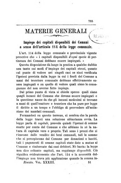 Rivista amministrativa del Regno giornale ufficiale delle amministrazioni centrali, e provinciali, dei comuni e degli istituti di beneficenza