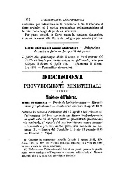 Rivista amministrativa del Regno giornale ufficiale delle amministrazioni centrali, e provinciali, dei comuni e degli istituti di beneficenza