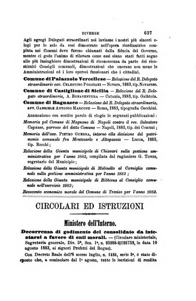 Rivista amministrativa del Regno giornale ufficiale delle amministrazioni centrali, e provinciali, dei comuni e degli istituti di beneficenza