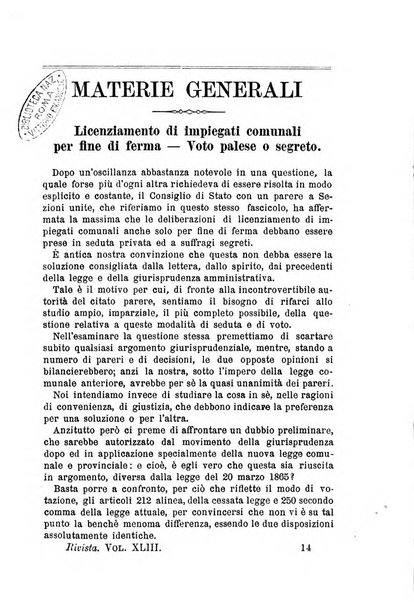 Rivista amministrativa del Regno giornale ufficiale delle amministrazioni centrali, e provinciali, dei comuni e degli istituti di beneficenza