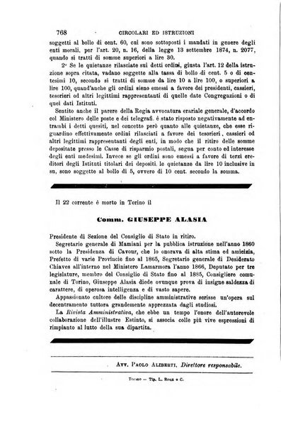 Rivista amministrativa del Regno giornale ufficiale delle amministrazioni centrali, e provinciali, dei comuni e degli istituti di beneficenza