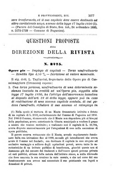 Rivista amministrativa del Regno giornale ufficiale delle amministrazioni centrali, e provinciali, dei comuni e degli istituti di beneficenza