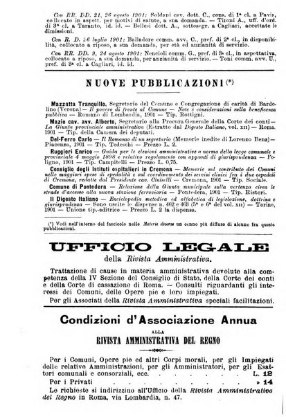 Rivista amministrativa del Regno giornale ufficiale delle amministrazioni centrali, e provinciali, dei comuni e degli istituti di beneficenza