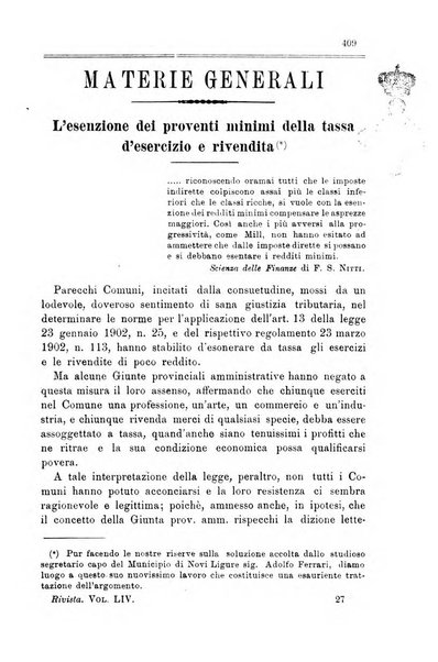 Rivista amministrativa del Regno giornale ufficiale delle amministrazioni centrali, e provinciali, dei comuni e degli istituti di beneficenza