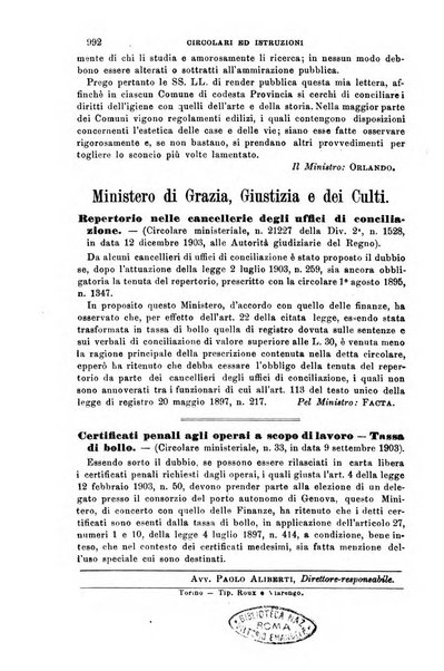 Rivista amministrativa del Regno giornale ufficiale delle amministrazioni centrali, e provinciali, dei comuni e degli istituti di beneficenza