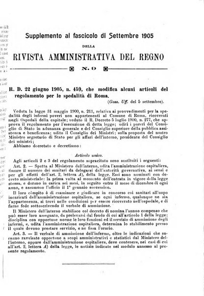 Rivista amministrativa del Regno giornale ufficiale delle amministrazioni centrali, e provinciali, dei comuni e degli istituti di beneficenza