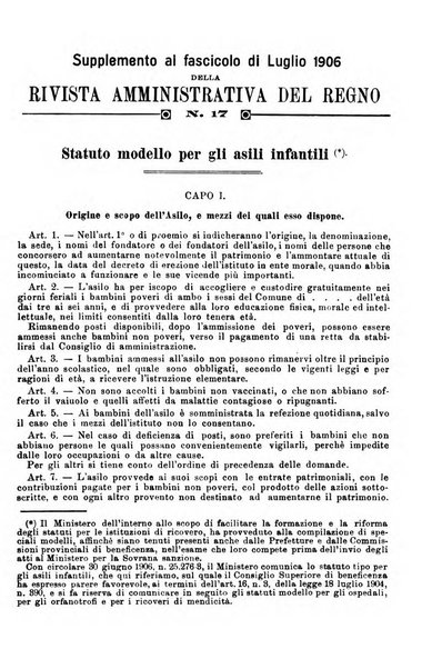 Rivista amministrativa del Regno giornale ufficiale delle amministrazioni centrali, e provinciali, dei comuni e degli istituti di beneficenza