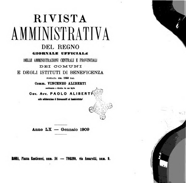 Rivista amministrativa del Regno giornale ufficiale delle amministrazioni centrali, e provinciali, dei comuni e degli istituti di beneficenza