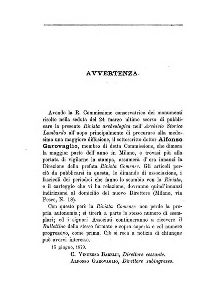 Rivista archeologica della provincia di Como