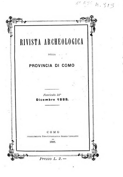 Rivista archeologica della provincia di Como