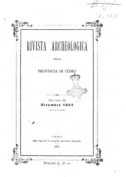 Rivista archeologica della provincia di Como