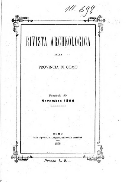 Rivista archeologica della provincia di Como