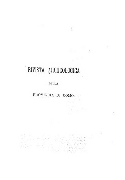 Rivista archeologica della provincia di Como