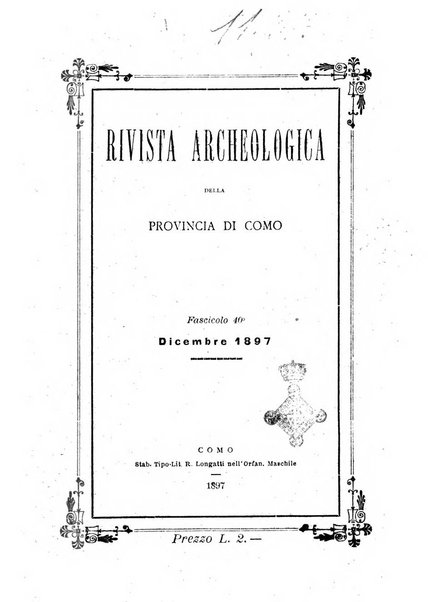 Rivista archeologica della provincia di Como