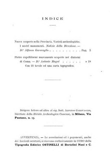 Rivista archeologica della provincia di Como