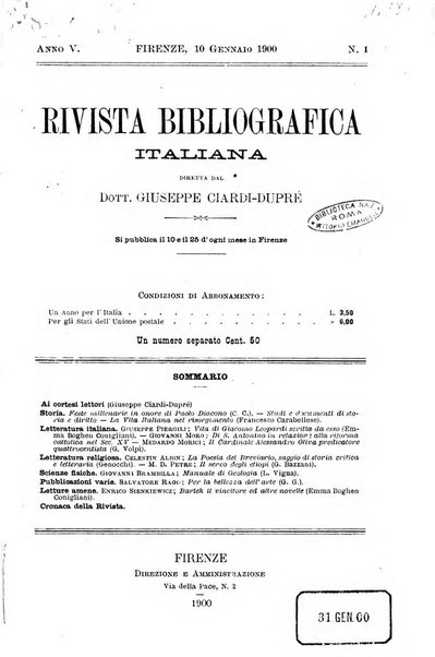 Rivista bibliografica italiana