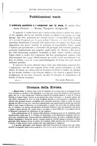 Rivista bibliografica italiana