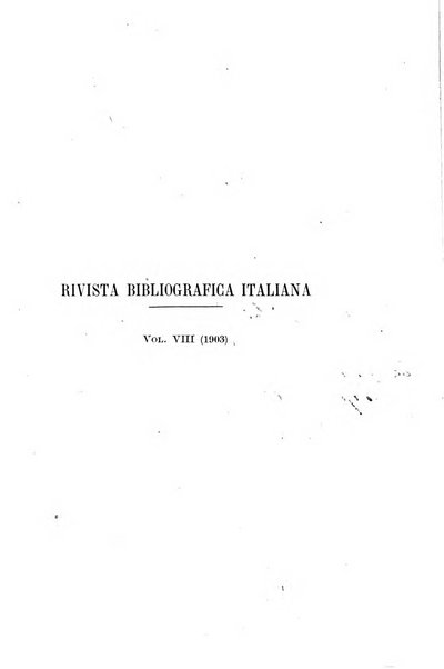 Rivista bibliografica italiana