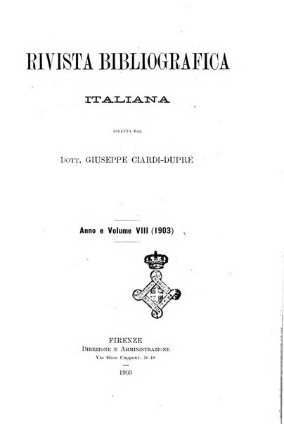 Rivista bibliografica italiana