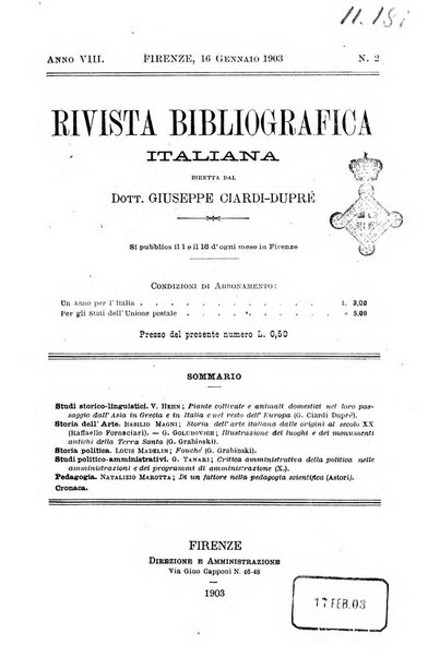 Rivista bibliografica italiana