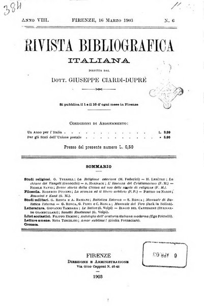 Rivista bibliografica italiana