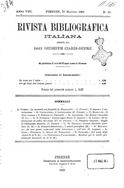 Rivista bibliografica italiana