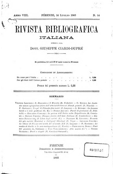 Rivista bibliografica italiana