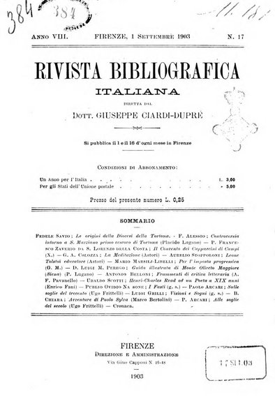 Rivista bibliografica italiana