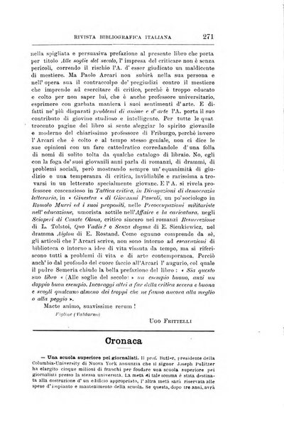 Rivista bibliografica italiana