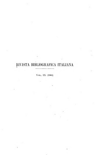 Rivista bibliografica italiana