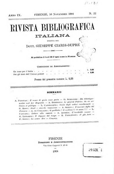 Rivista bibliografica italiana