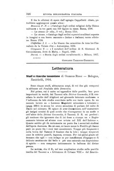 Rivista bibliografica italiana