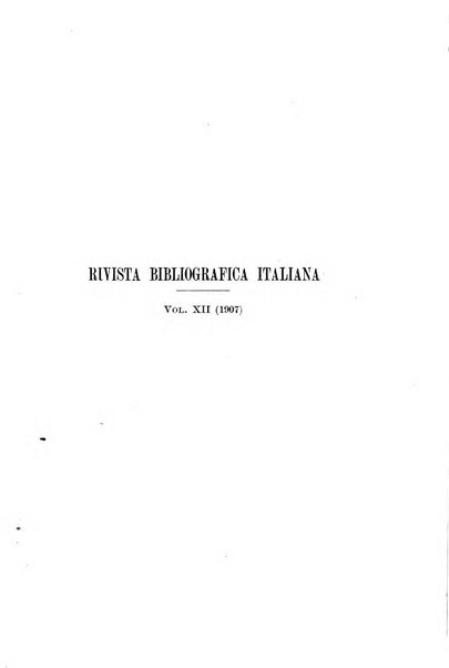 Rivista bibliografica italiana