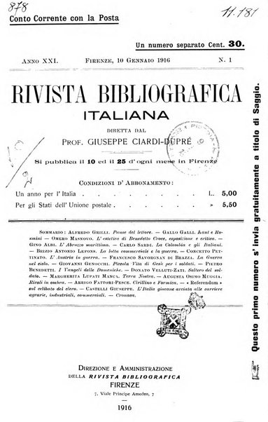 Rivista bibliografica italiana