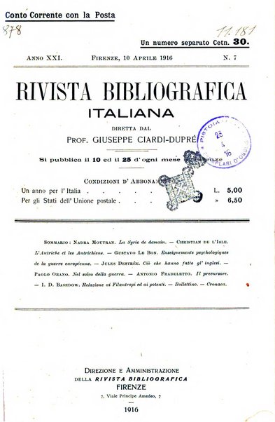 Rivista bibliografica italiana