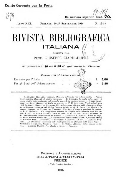 Rivista bibliografica italiana