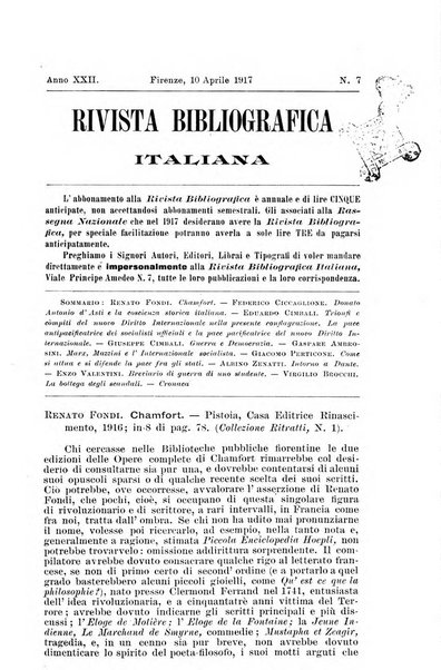 Rivista bibliografica italiana