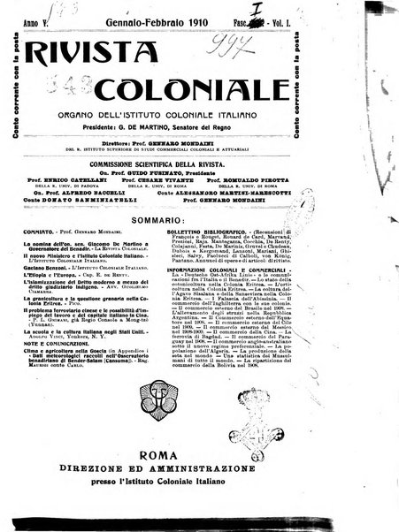 Rivista coloniale organo dell'Istituto coloniale italiano