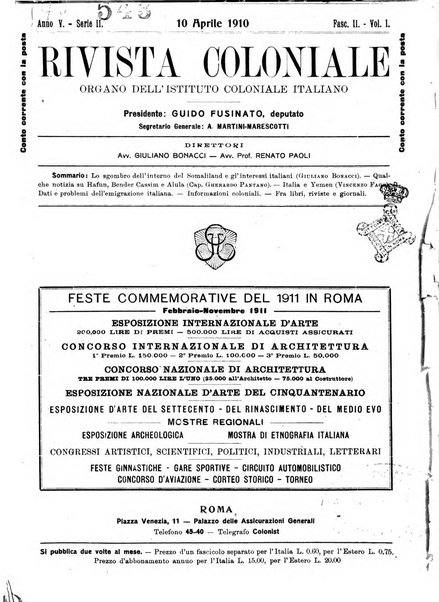 Rivista coloniale organo dell'Istituto coloniale italiano