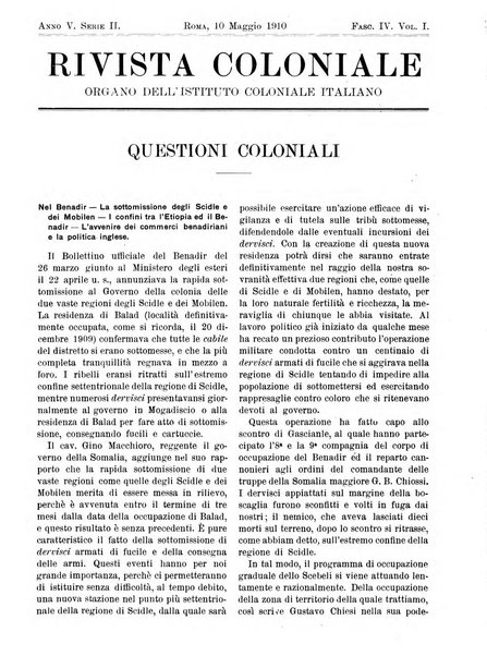 Rivista coloniale organo dell'Istituto coloniale italiano