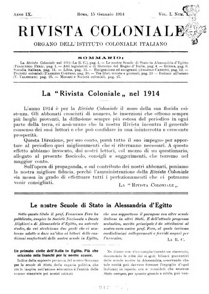 Rivista coloniale organo dell'Istituto coloniale italiano