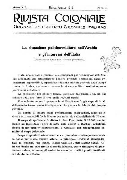 Rivista coloniale organo dell'Istituto coloniale italiano