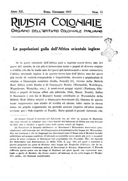 Rivista coloniale organo dell'Istituto coloniale italiano