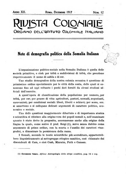 Rivista coloniale organo dell'Istituto coloniale italiano