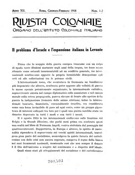 Rivista coloniale organo dell'Istituto coloniale italiano