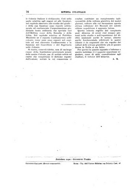 Rivista coloniale organo dell'Istituto coloniale italiano