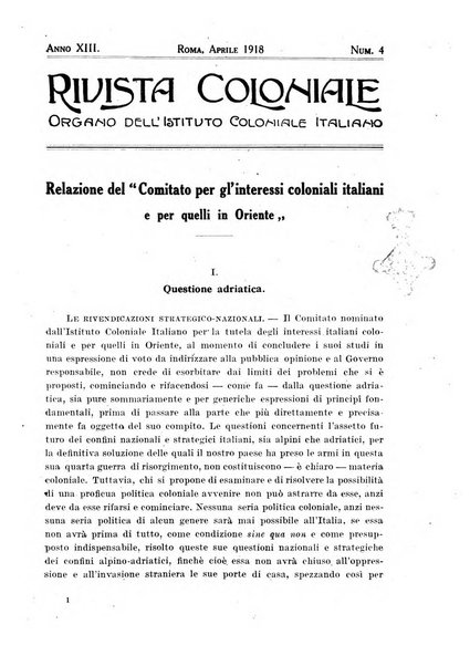 Rivista coloniale organo dell'Istituto coloniale italiano