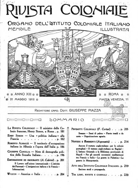 Rivista coloniale organo dell'Istituto coloniale italiano