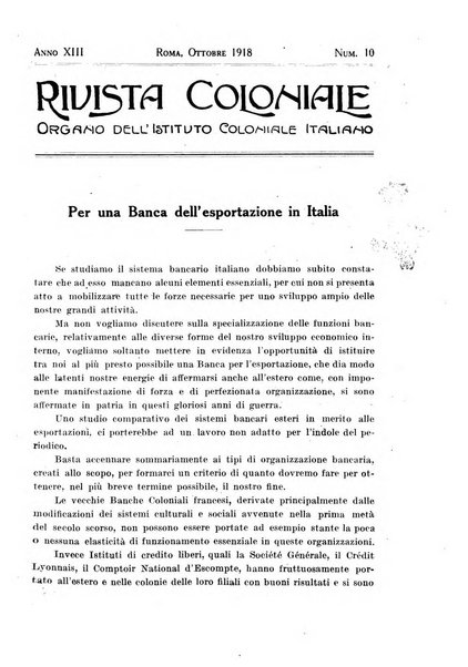 Rivista coloniale organo dell'Istituto coloniale italiano